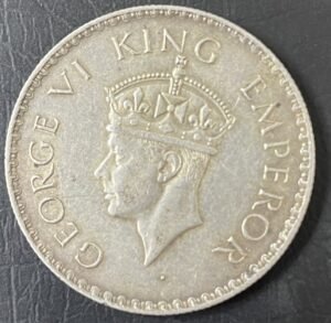 1938 KING GEORGE VI KG VI ONE RUPEE 1938 BOMBAY MINT WITH DOT AS MINT MARK VERY RARE
